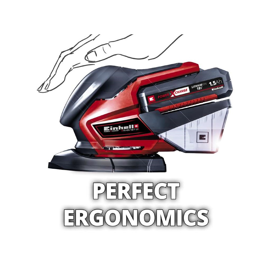 Шліфувальна машина Einhell TE-OS 18/150 Li-Solo (без АКБ та ЗП) (4460708) - зображення 7