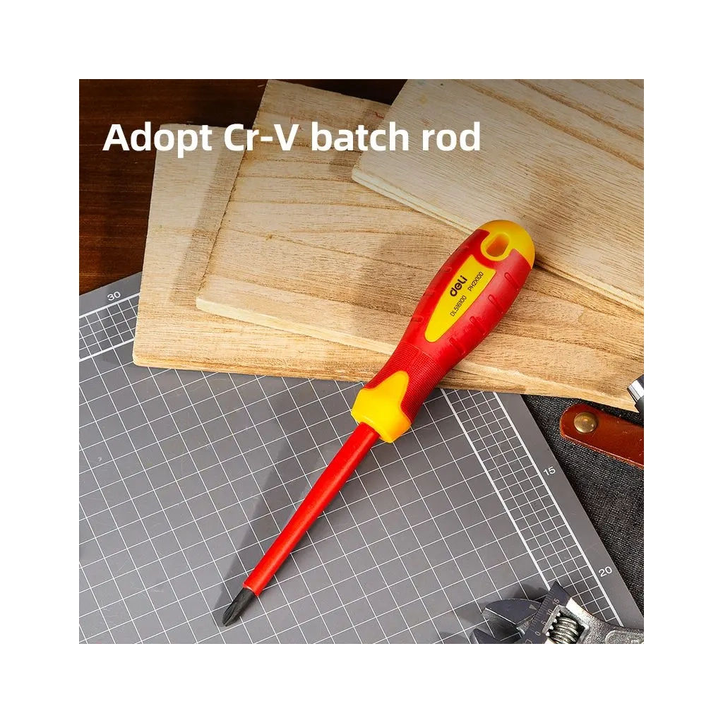 Викрутка Deli ізольована хрестова PH2 x 100 мм (EDL516100) - зображення 3