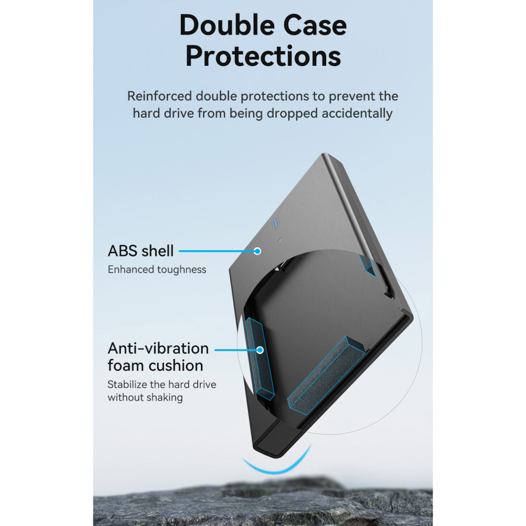 Кишеня зовнішня Vention 2.5" HDD/SSD USB 3.0 Micro-B Black (KPAB0) - зображення 6