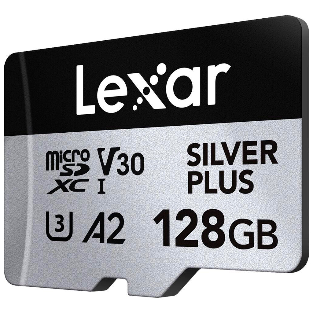 Карта пам'яті Lexar 128GB microSDXC class 10 UHS-I U3 V30 A2 Professional Silver (LMSSIPL128G-BNANG) - изображение 2