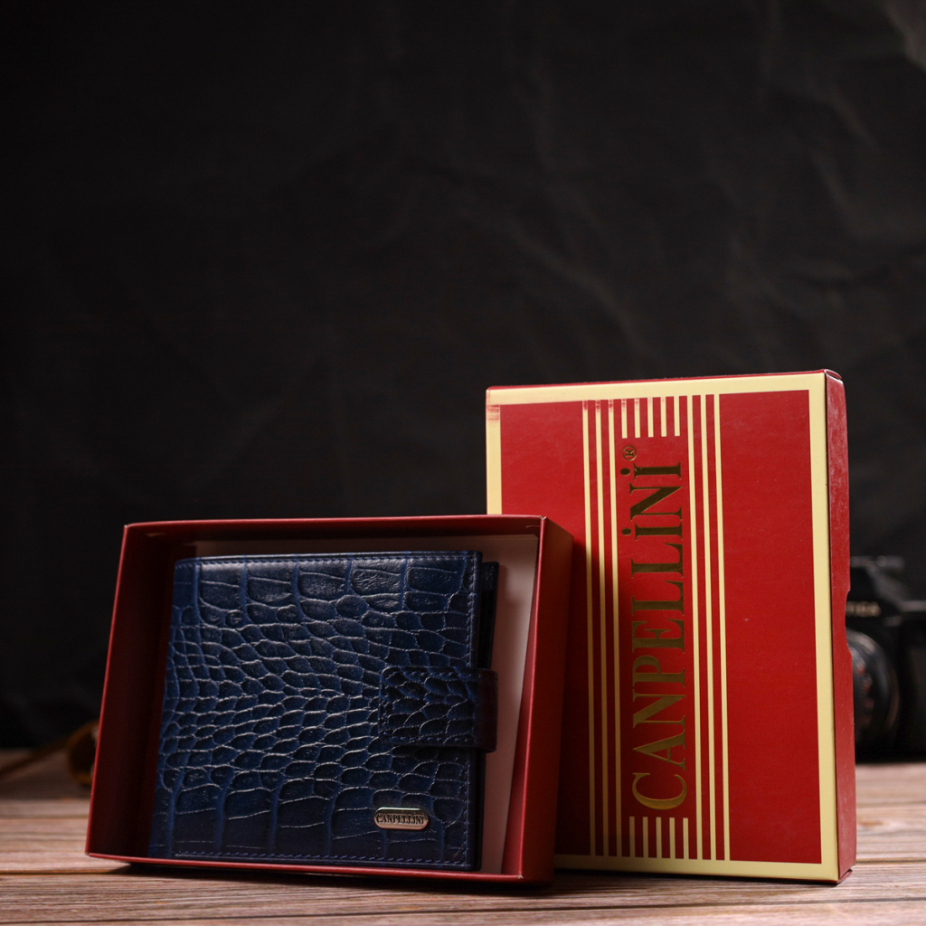 Гаманець Canpellini З натуральної шкіри Синій (21769) - зображення 10