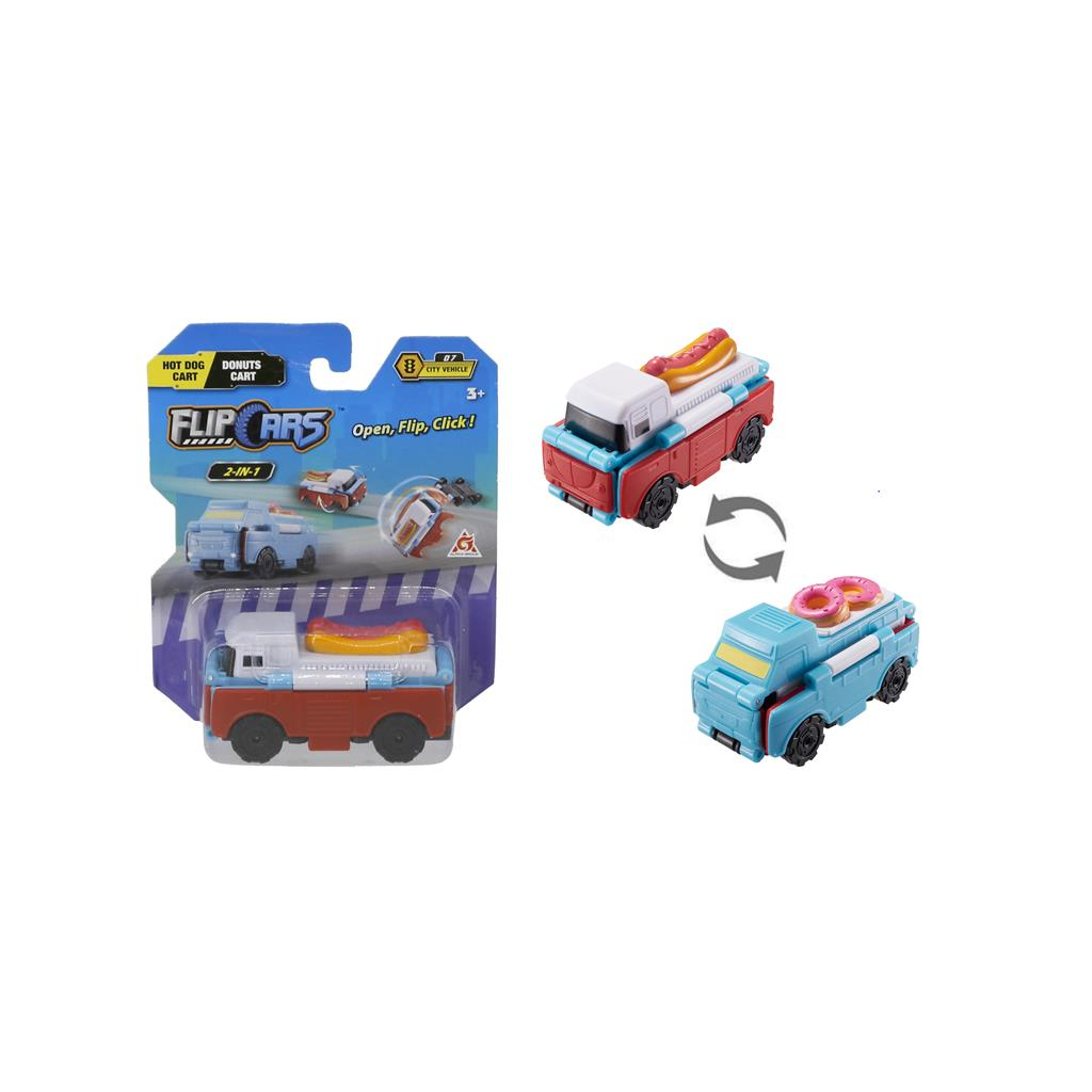 Машина Flip Cars 2 в 1 Автомобіль з десертами і Автомобіль з хот догам (EU463875-34) - зображення 1
