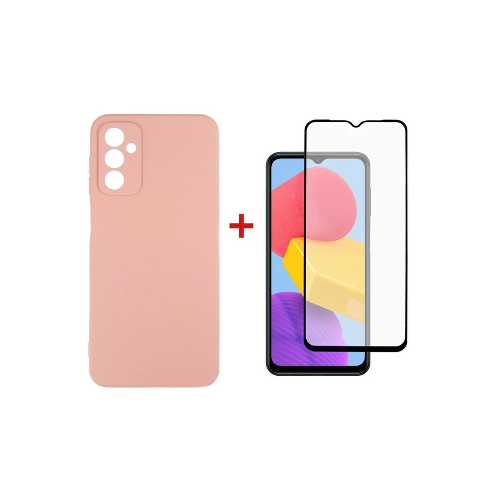 Чохол до мобільного телефона Dengos Samsung Galaxy M13 Case + Glass (Pink) (DG-KM-72) - зображення 1