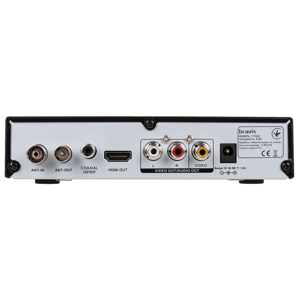 ТВ тюнер Bravis T21658 (DVB-T, DVB-T2) - зображення 4