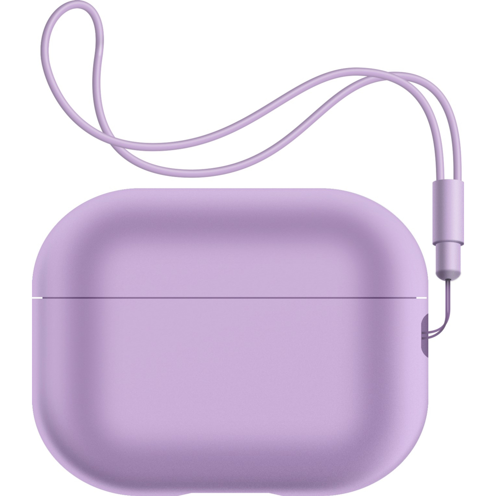 Чохол для навушників Armorstandart Silicone Case with straps для Apple Airpods Pro 2 Pink Purple (ARM68613) - зображення 1