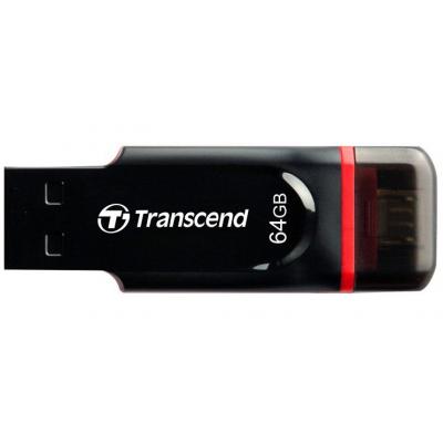 USB флеш накопичувач Transcend JetFlash 340 USB 2.0 On-The-Go (TS64GJF340) - зображення 1