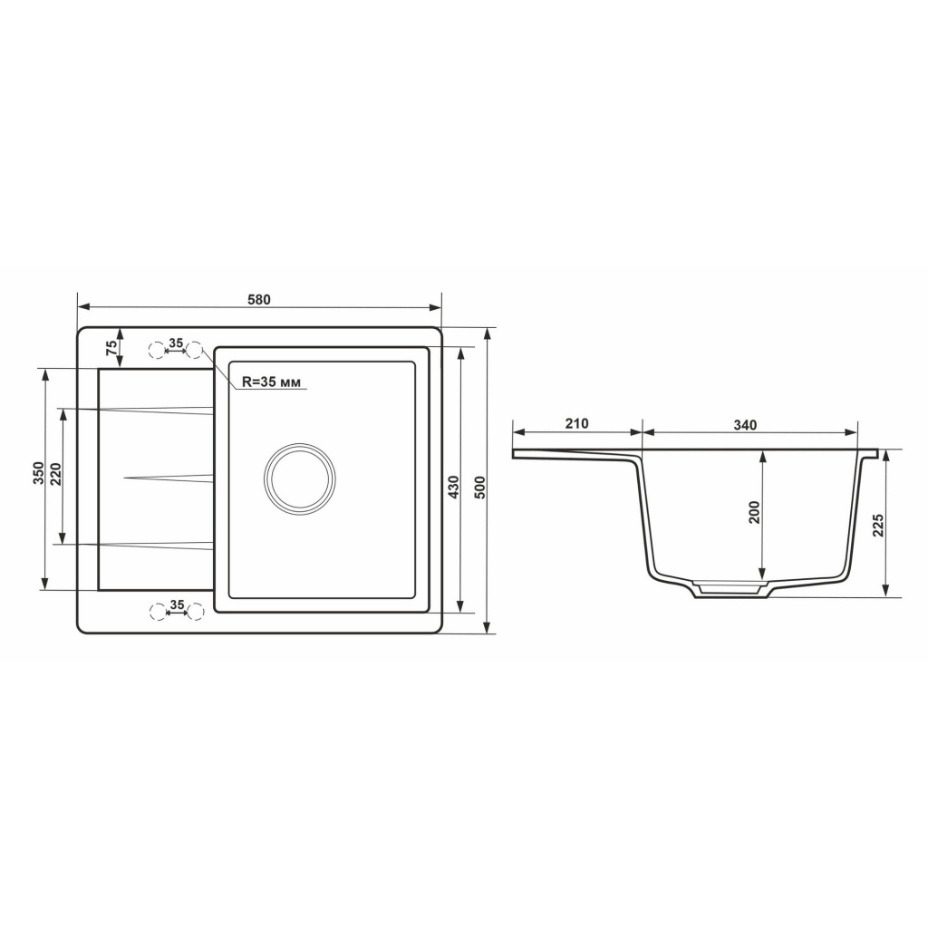 Мийка кухонна GRANADO MADRID gris (gr1608) - зображення 8