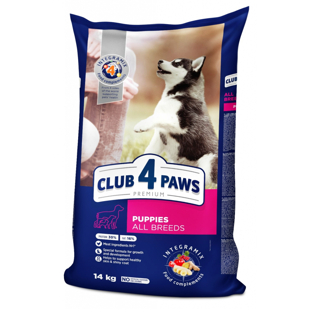 Сухий корм для собак Club 4 Paws Преміум. Для цуценят з високим вмістом курки 14 кг (4820083909696/4820215368476) - зображення 1