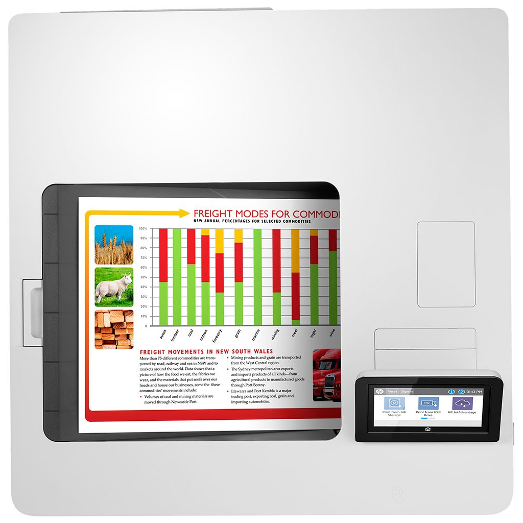 Лазерний принтер HP Color LaserJet Enterprise M555x (7ZU79A) - зображення 5