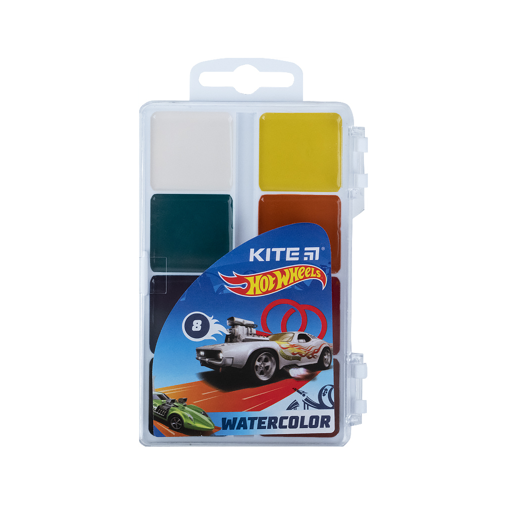 Акварельні фарби Kite Hot Wheels 8 кольорів (HW21-065) - зображення 1