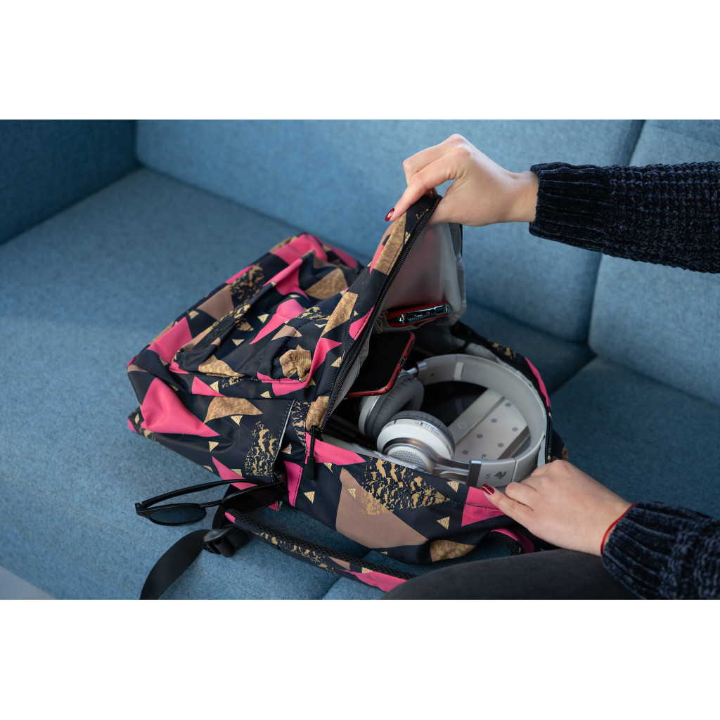 Рюкзак для ноутбука 2E 13" TeensPack Triangles, black (2E-BPT6114BK) - изображение 12