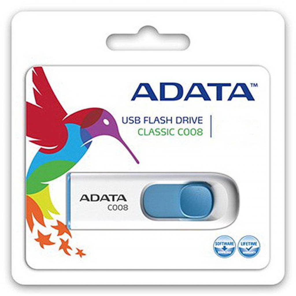 USB флеш накопичувач ADATA 32GB C008 White USB 2.0 (AC008-32G-RWE) - зображення 5