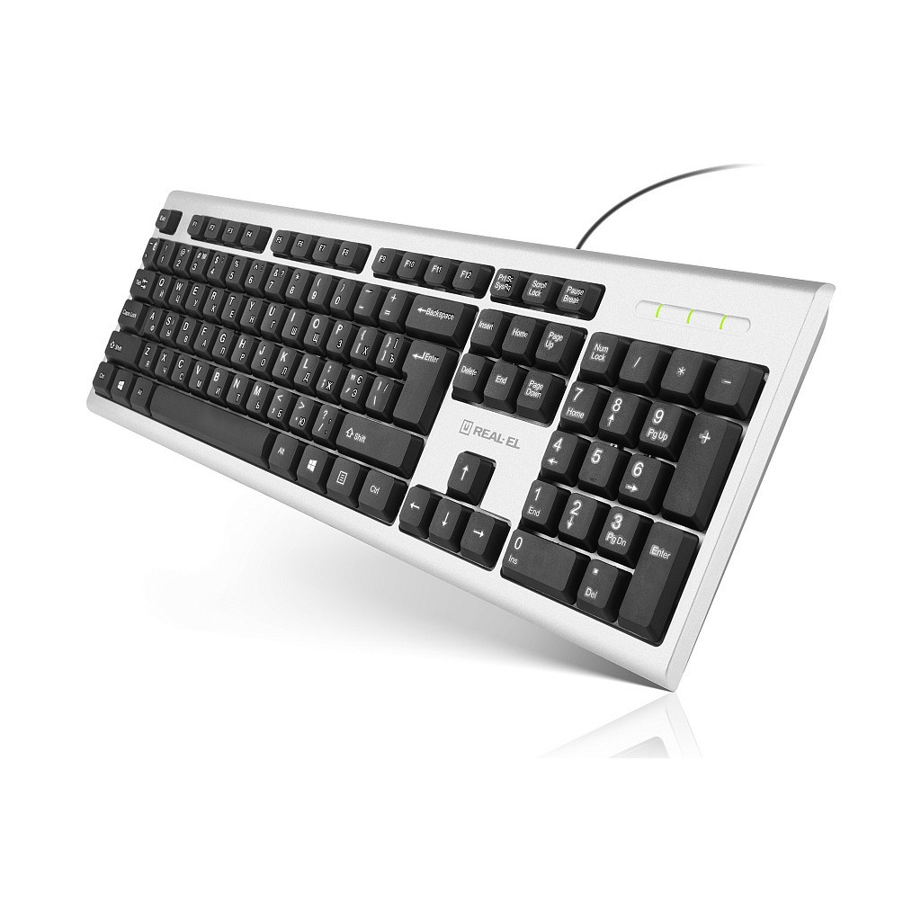 Клавіатура REAL-EL 507 Standard USB Silver - зображення 8