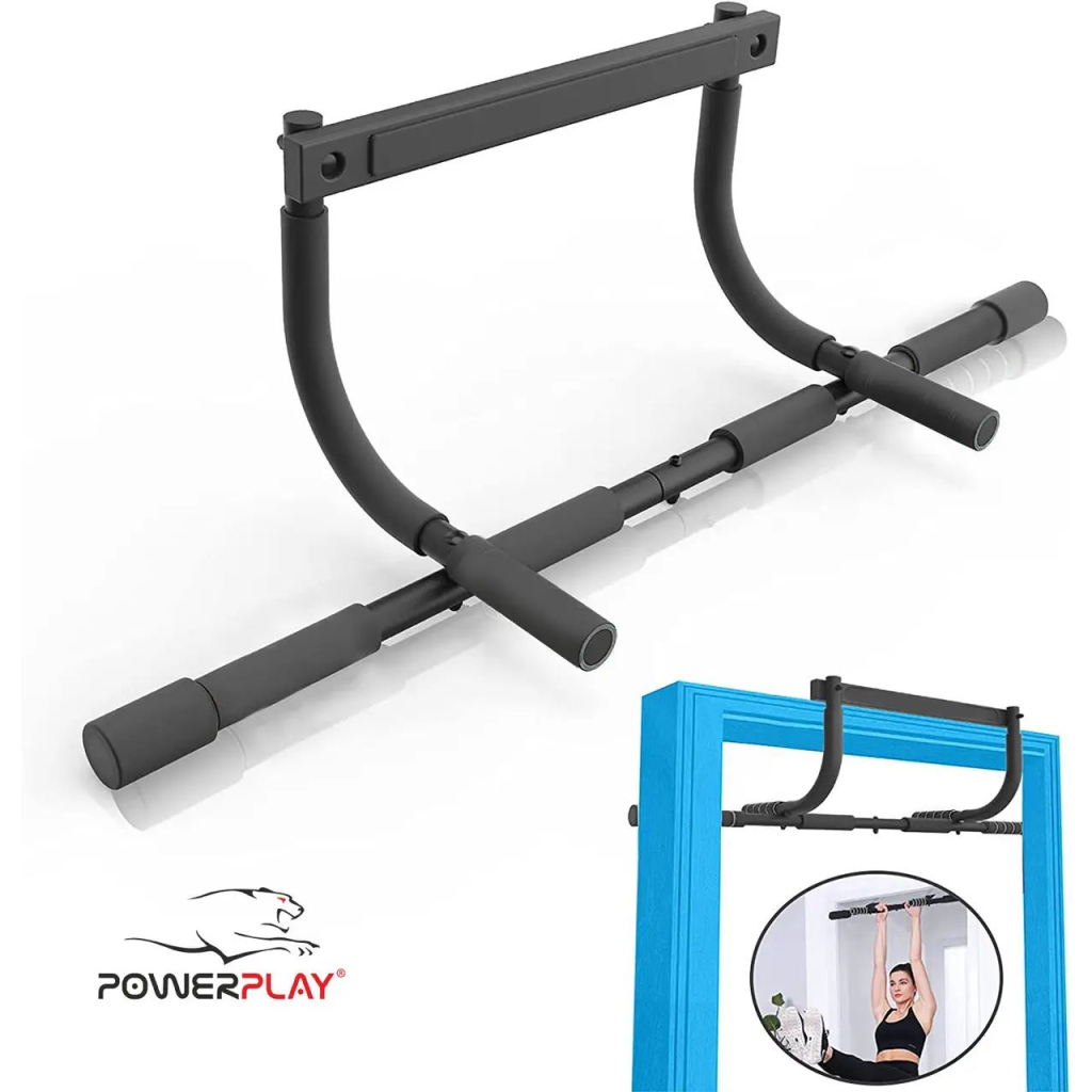 Турнік PowerPlay 4129 Pull Up Pro Black дверний багатофункціональний (PP_4129) - зображення 2