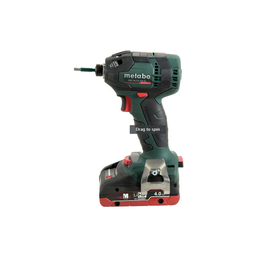Гайковерт Metabo SSD 18 LTX 200 BL 18В, 2х4Ah, 2900об/хв, 200Нм (602396800) - зображення 3