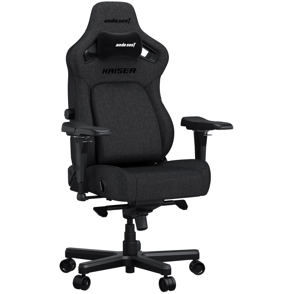 Крісло ігрове Anda Seat Kaiser 4 Linen Fabric Size L Dark Gray (AD12YDDC-L-20-GB-CF) - зображення 2