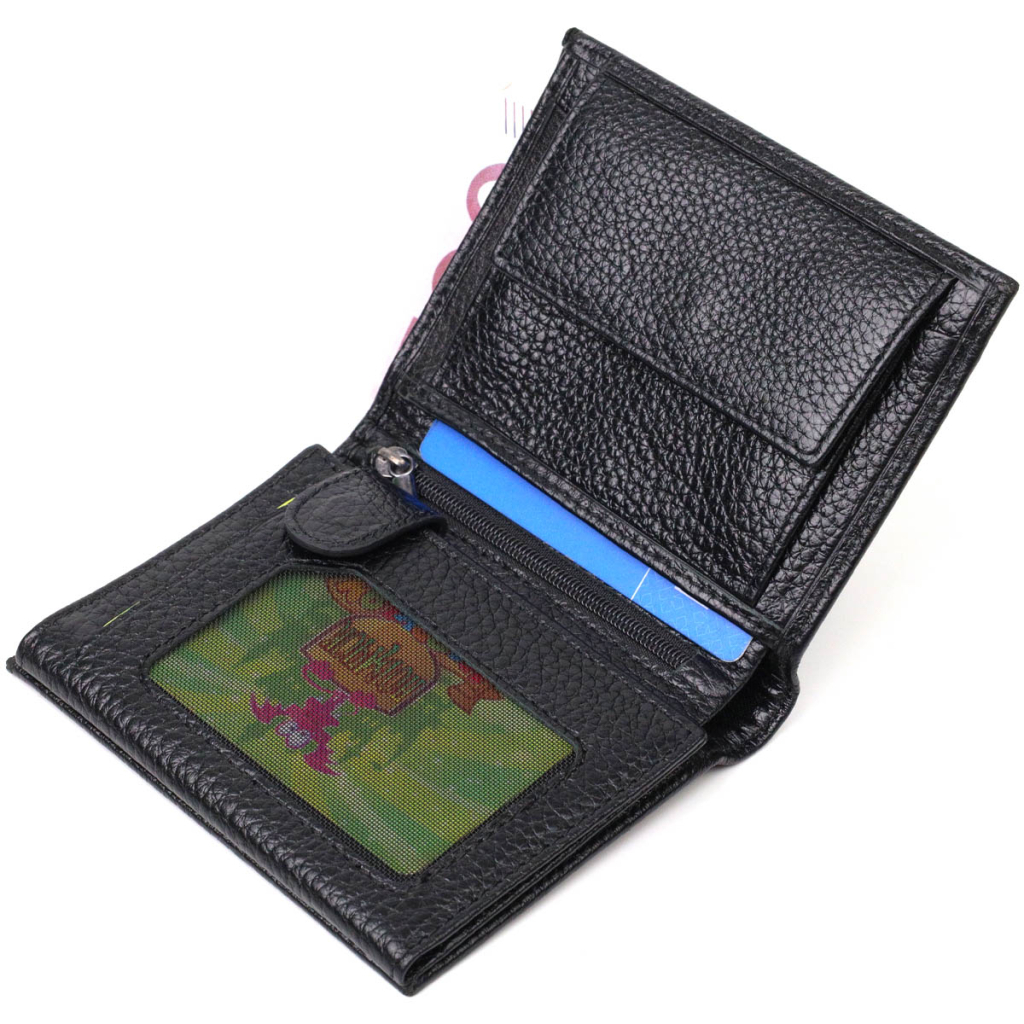 Гаманець Bond Accessories З натуральної шкіри Чорний (21988) - зображення 5