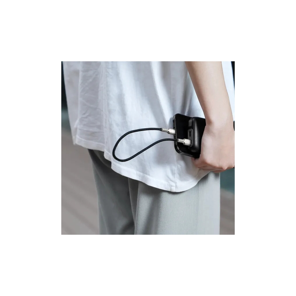 Дата кабель USB 2.0 AM to Lightning 0.25m 2.4A Cafule Series Meta black Baseus (CALJK-01) - зображення 9