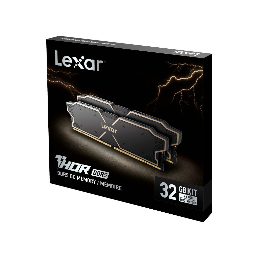 Модуль пам'яті для комп'ютера DDR5 32GB (2x16GB) 6000 MHz Thor Black Lexar (LD5U16G60C32LG-RGD) - зображення 6