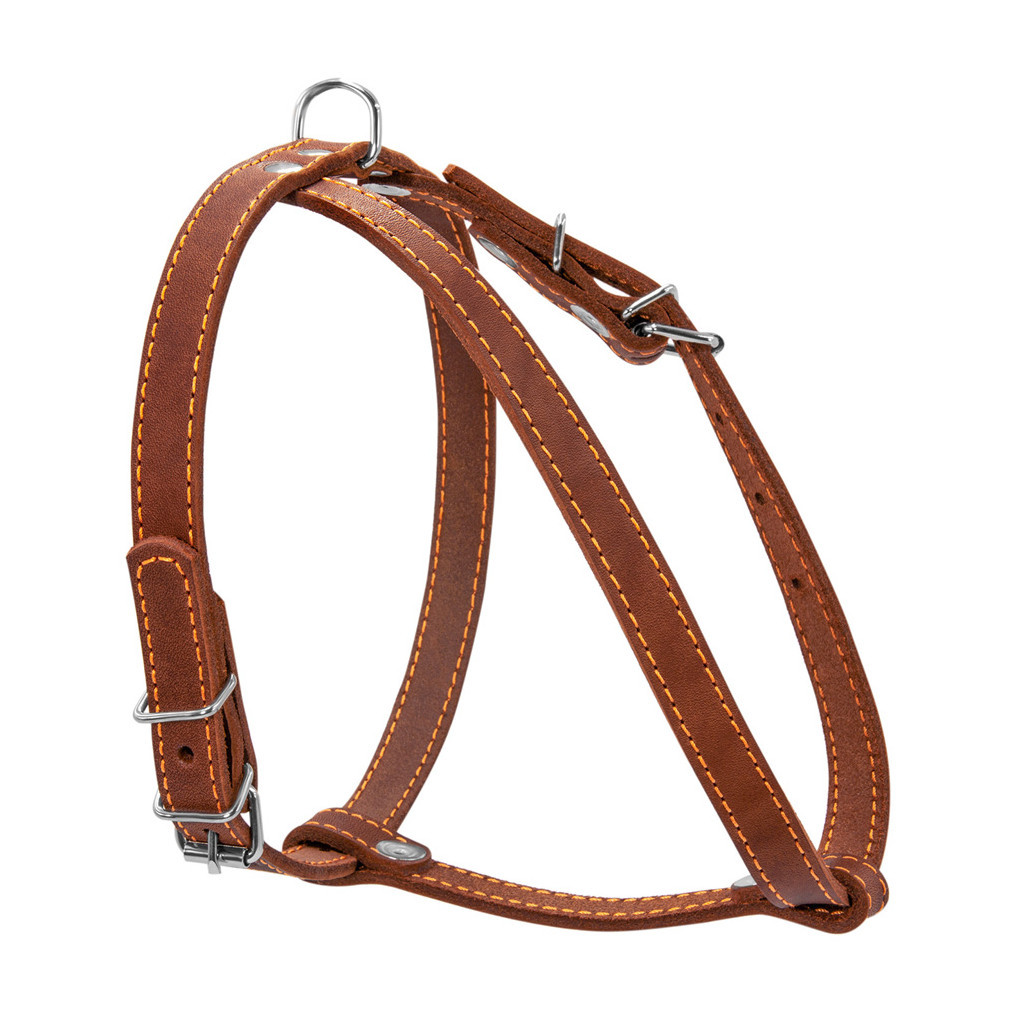 Шлея для собак Collar одинарна для малих порід Ш 14 мм А:40-48 см В:43-51 см коричнева (06346) - зображення 1