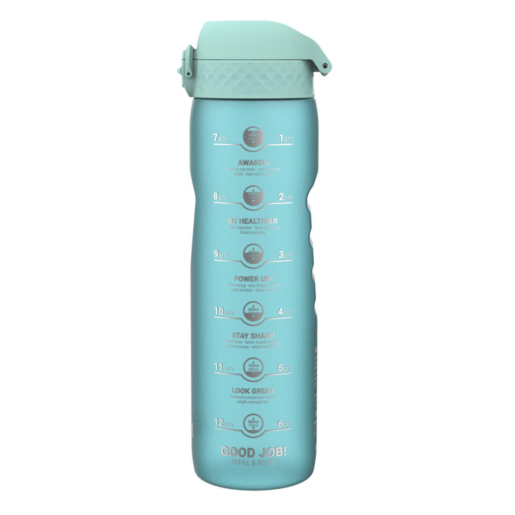 Пляшка для води ION8 OneTouch Times To Drink 1000 мл BPA Free, Sonic Blue (I8RF1000PBMOT2) - зображення 1
