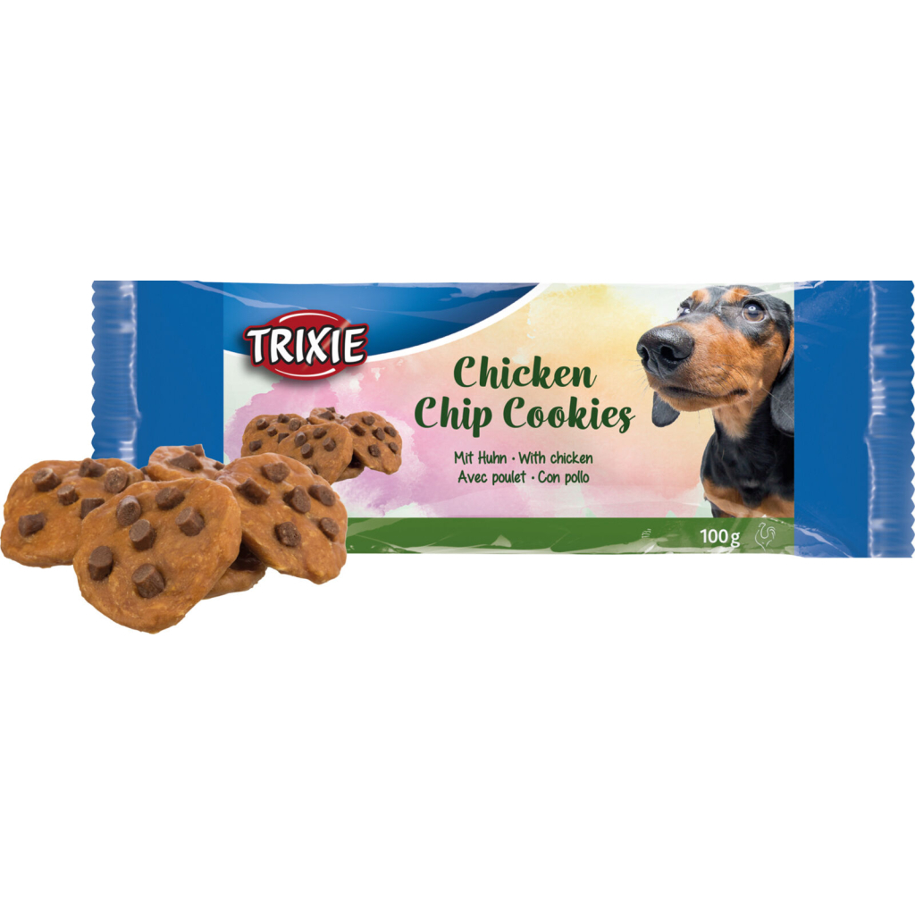 Ласощі для собак Trixie Chicken Chip Cookies 100 г (4011905316512) - зображення 1