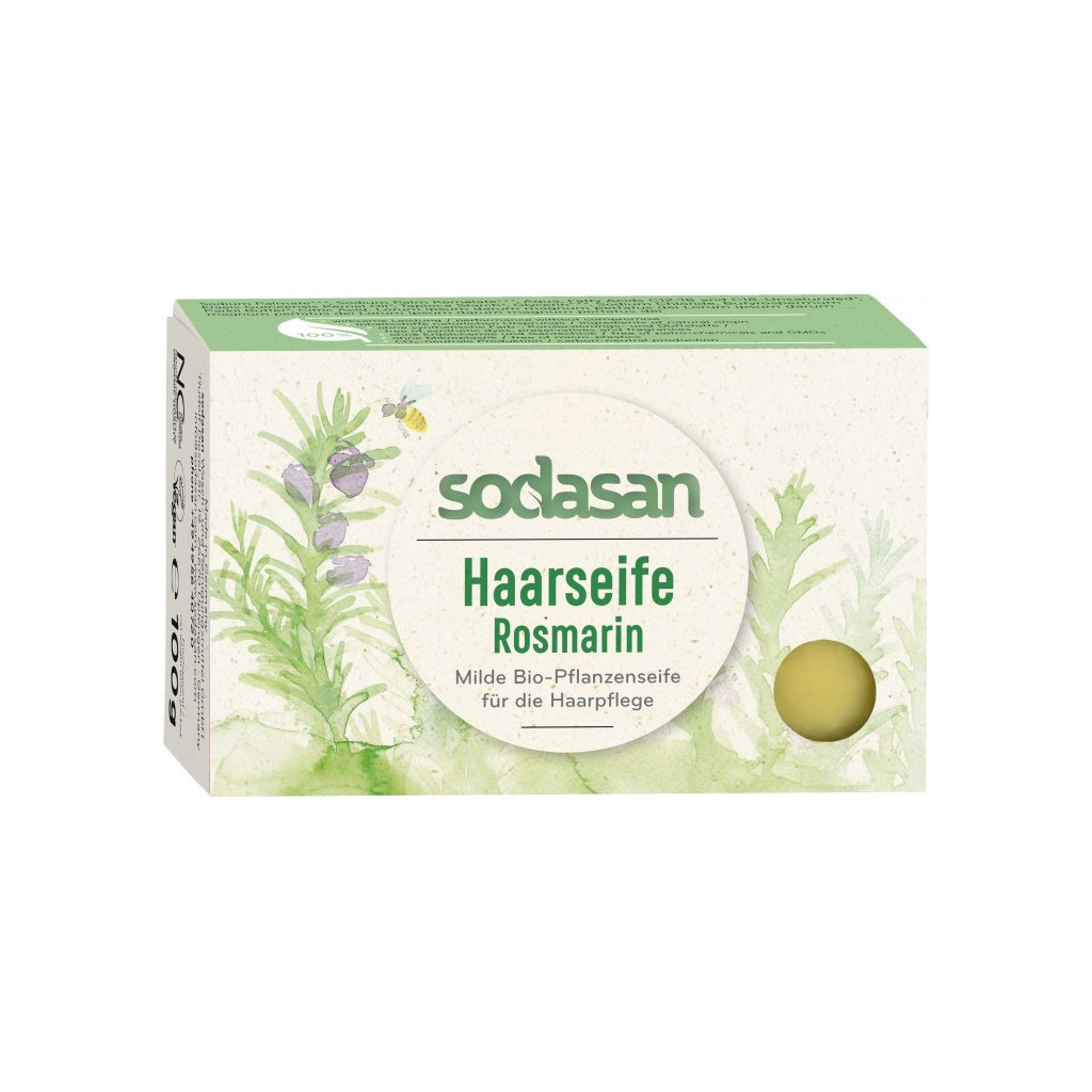 Шампунь Sodasan органічний твердий для зміцнення та росту волосся 100 г (4019886190190) - зображення 1