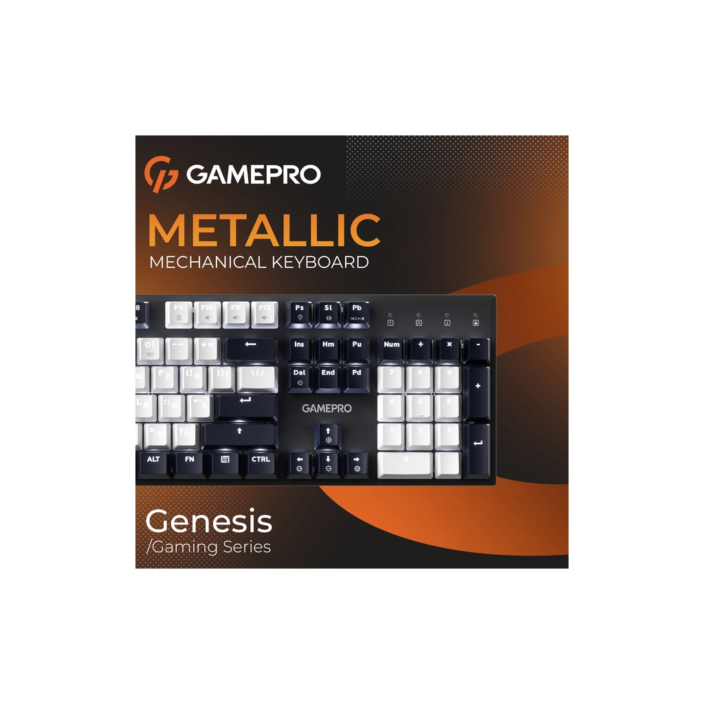 Клавіатура GamePro Genesis Metallic MK144B Outemu Red Switch USB UA Black (MK144B) - зображення 7