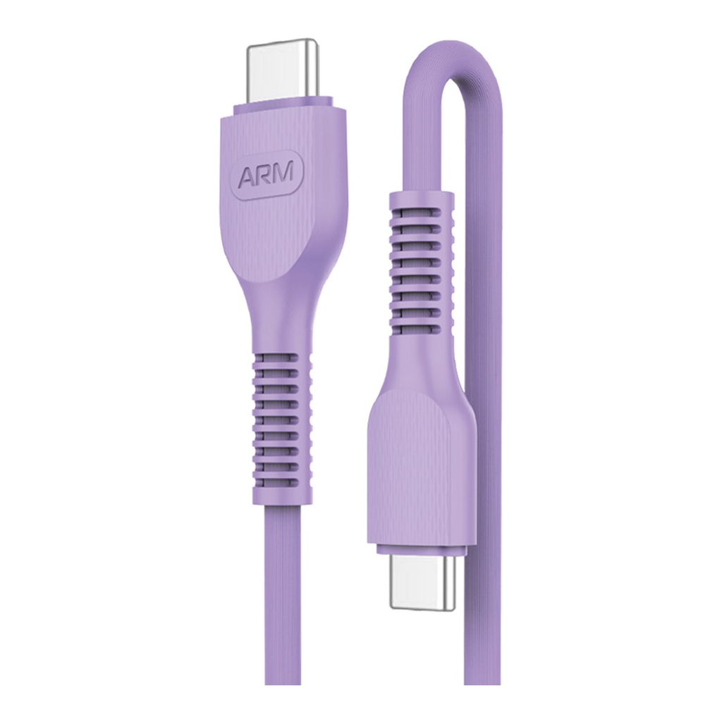 Дата кабель USB-C to USB-C 1.0m AR88 3A purple Armorstandart (ARM65291) - зображення 1