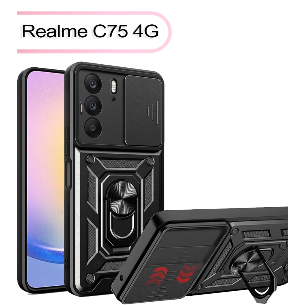 Чохол до мобільного телефона BeCover Military Realme C75 4G Black (713539) - зображення 1
