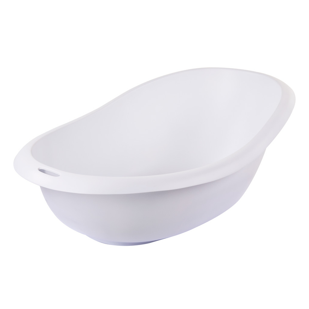 Ванночка Bebe Confort VERSO ергономічна зі зливом (біла з синьою пробкою) (3107201900) - зображення 1