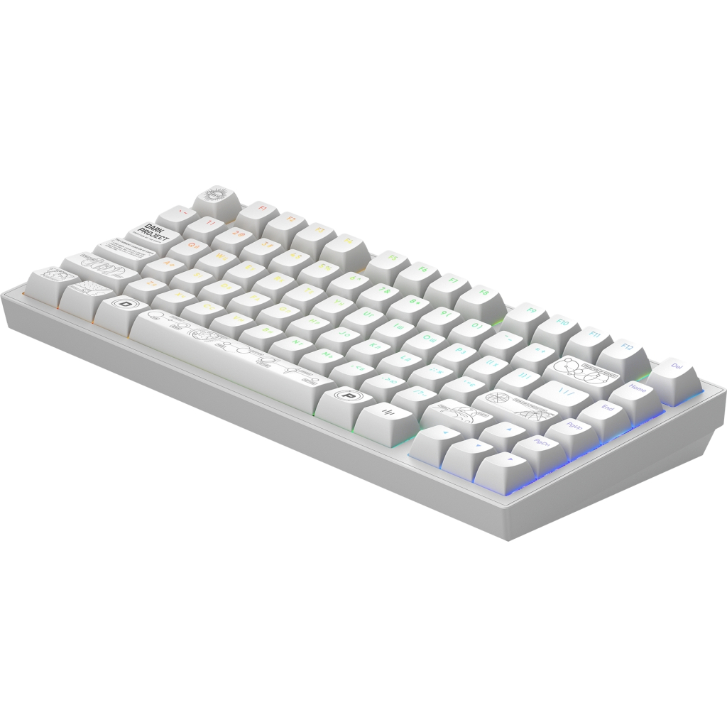 Клавіатура Dark Project ALU81 Terra Nova PBT RGB Mech G3MS Moonstone White (DPKB_NOVA_81_ANSI_WHITE_UA) - зображення 5