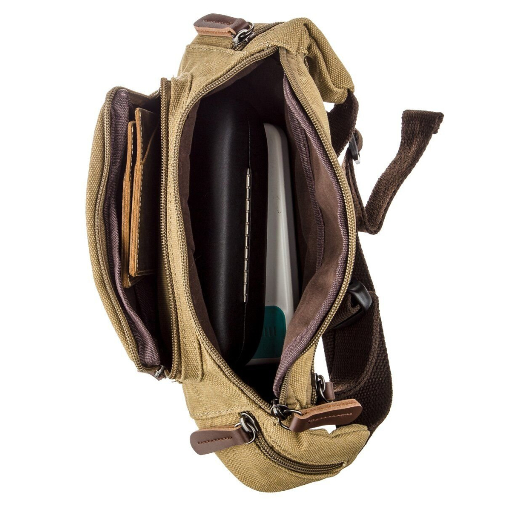 Сумка Vintage Поясна текстильна Хакі (20175) - зображення 6