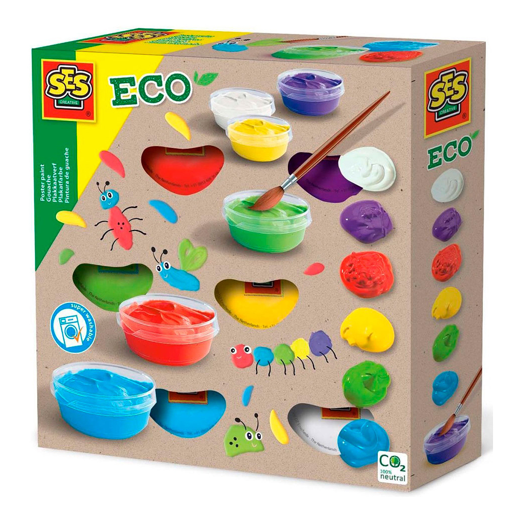 Гуашеві фарби Ses серії Еко Яскрава палітра 6 кол. (00365) - зображення 1