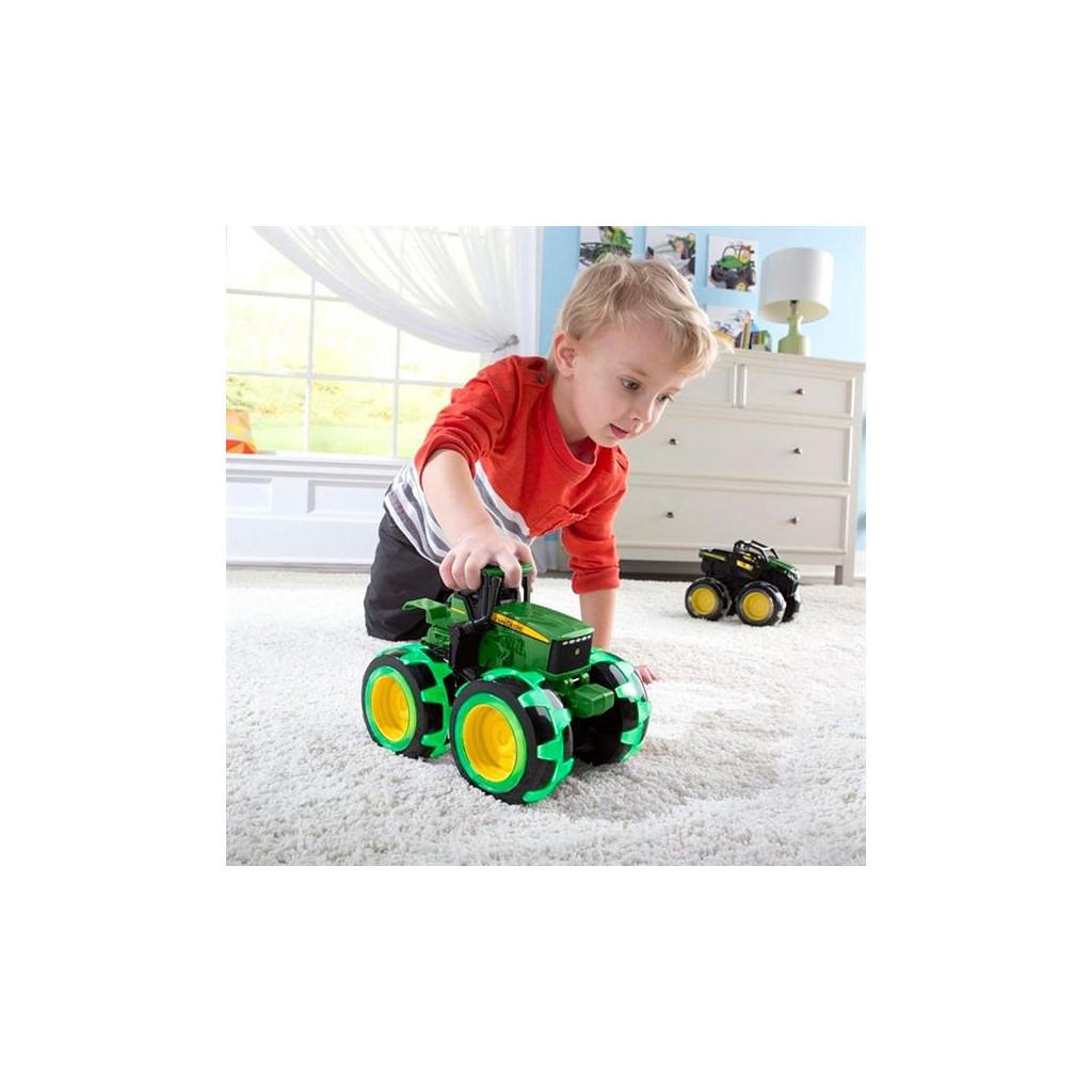 Спецтехніка John Deere Kids Трактор Monster Treads з великими колесами що світяться (46434) - зображення 3