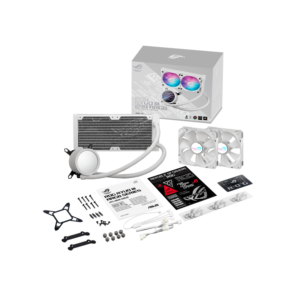 Система рідинного охолодження ASUS ROG-RYUO-III-240-ARGB-WHT (90RC00J2-M0UAY0) - зображення 6