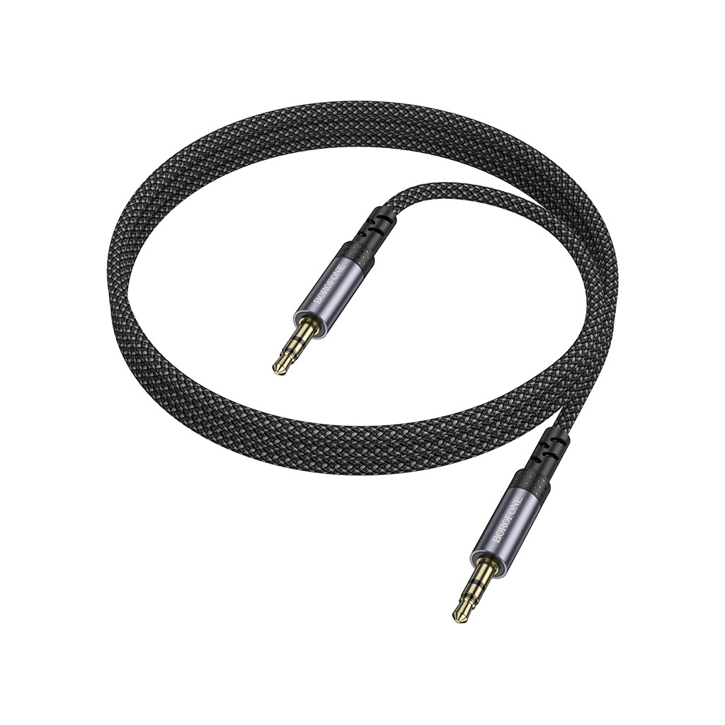 Кабель мультимедійний 3.5mm M to 3.5mm M grey BOROFONE (6941991118968) - зображення 1