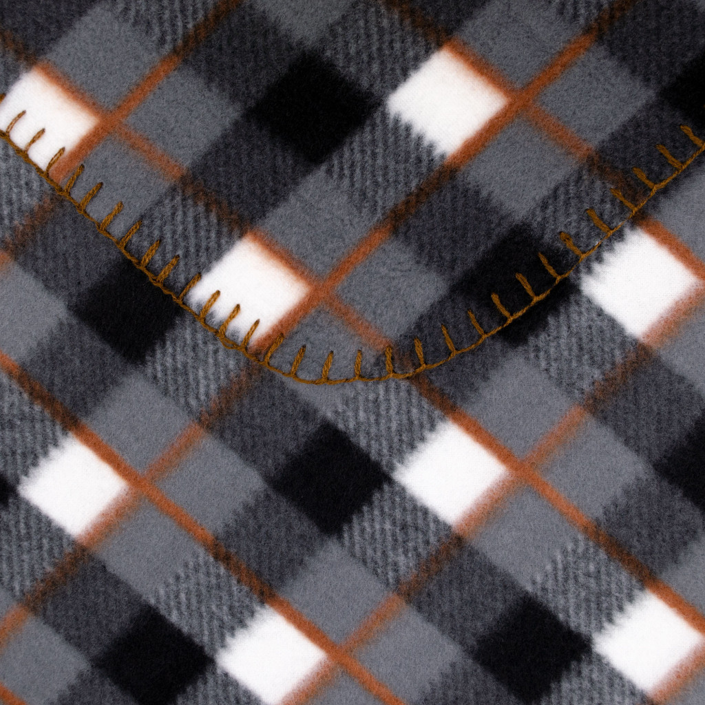 Плед Home Line флісовий Полар клітина сіро-чорний, 130х160см (164474) - зображення 2