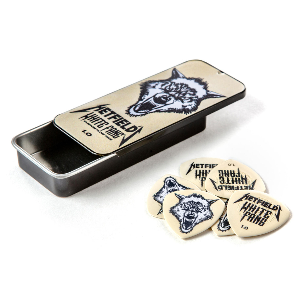 Медіатор Jim Dunlop White Fang Custom Flow Pick Tin 1.0mm 6 шт. (PH122T1.0) - зображення 1