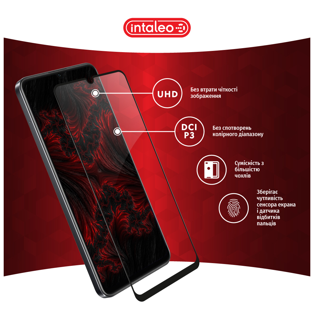Скло захисне Intaleo Full Glue RealMe C53 Black (1283126577833) - зображення 4