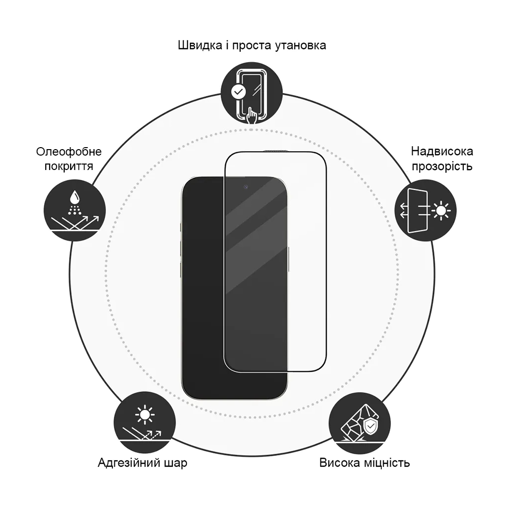 Скло захисне Drobak Apple iPhone 16e (383878) - зображення 4