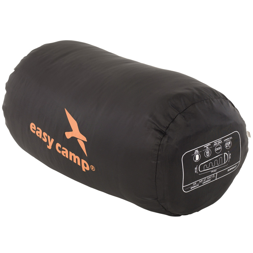 Спальний мішок Easy Camp Cosmos/+8°C Black (Right) (928487) - зображення 6