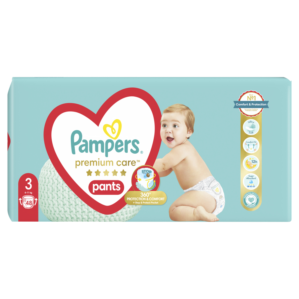 Підгузки Pampers Premium Care Pants Midi Розмір 3 (6-11 кг) 48 шт (8001090759795) - зображення 2