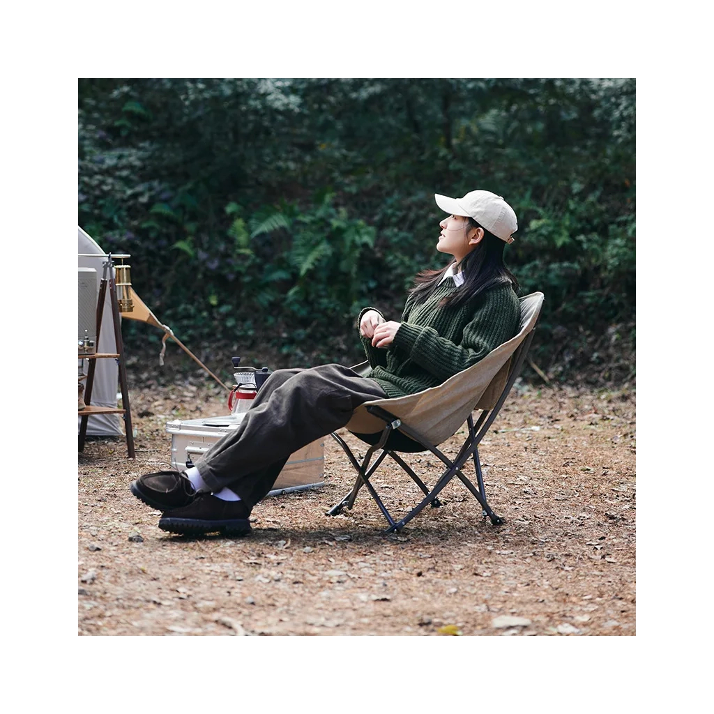 Крісло складане Naturehike YL04 NH18X004-Y 600D Oxford Бежеве (6975641888185) - зображення 3