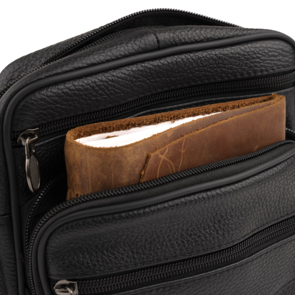 Сумка Vintage На одне відділення зерниста Чорна (20203) - зображення 7