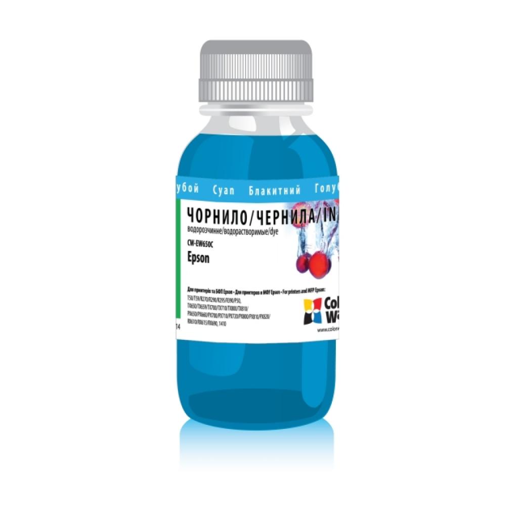 Чорнило ColorWay Epson SP R270/290 RX500 TX650 200мл Cyan (CW-EW650C02) - зображення 1