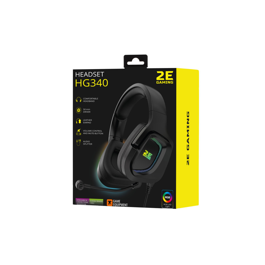 Навушники 2E HG340 RGB 3.5mm Black (2E-HG340BK) - зображення 2