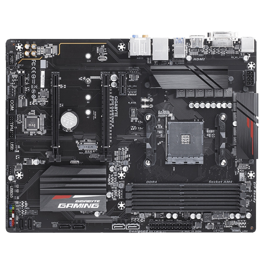 Материнська плата GIGABYTE B450 GAMING X - зображення 2