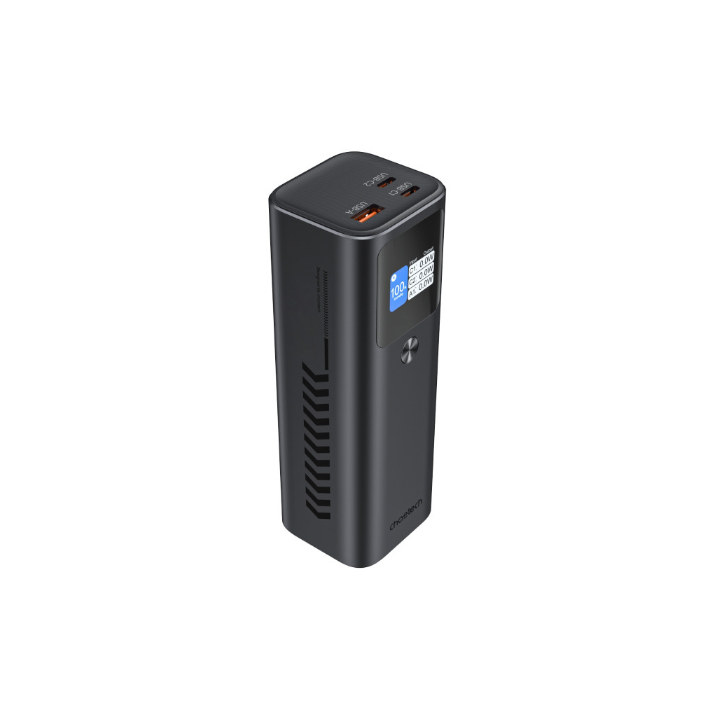 Батарея універсальна Choetech 27000mAh, PD/140W in/out, 2*USB-C/PD5.0, QC3.0/22W, TFT Display (B670-CCGY) - зображення 2