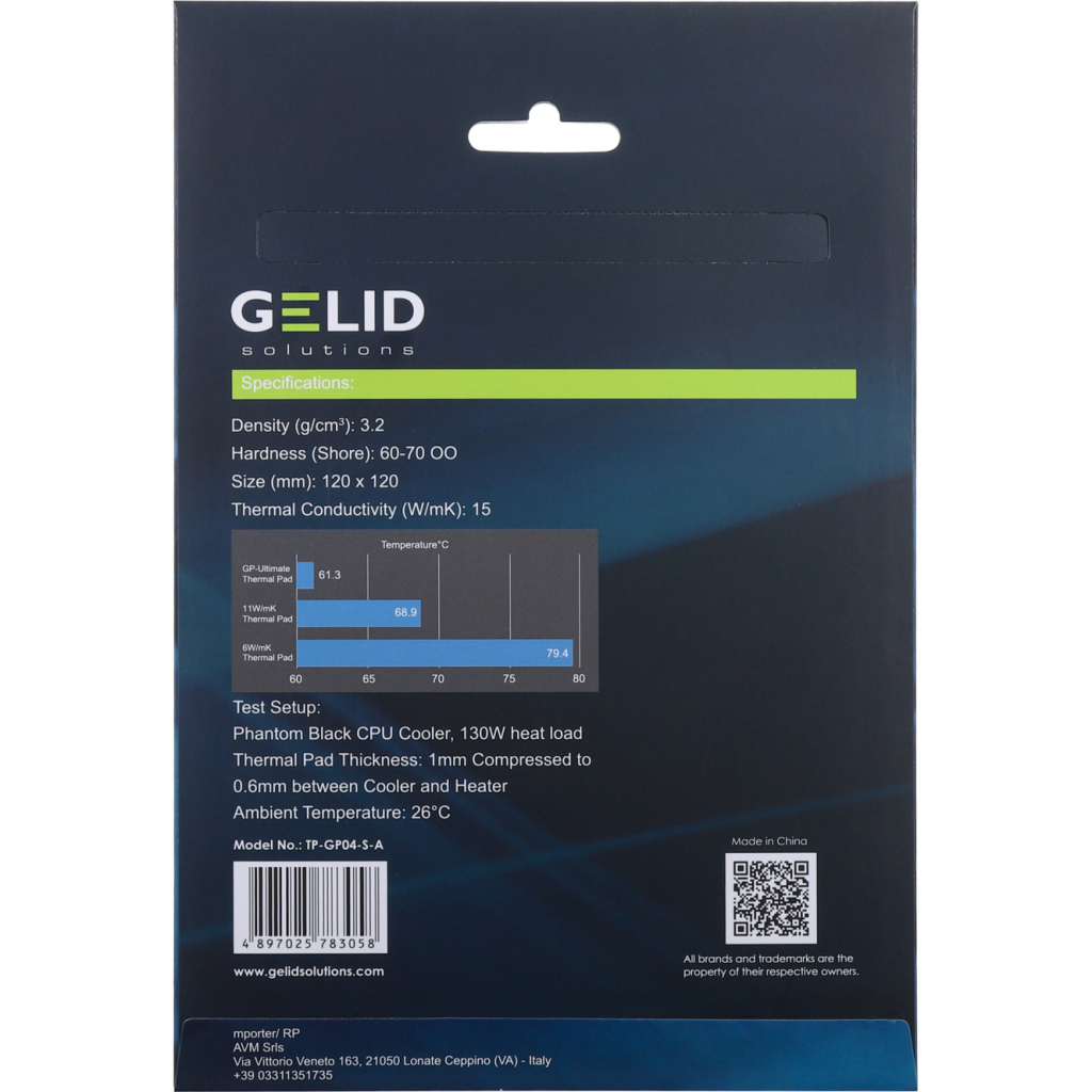 Термопрокладка Gelid Solutions GP-Ultimate Thermal Pad 120x120x1,5 mm (TP-GP04-S-C) - зображення 5